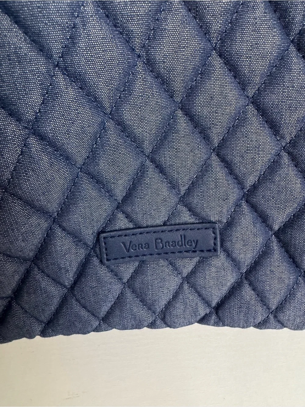Vera Bradley Quilted Denim Backpack Navy Blue Small Travel Daypack